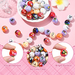 50Pcs Halloween Theme Plating Acrylic Beads&nbsp;OACR-CJ0002-21