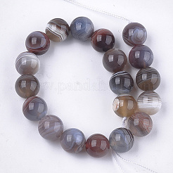 Natural Botswana Agate Beads Strands&nbsp;G-S333-10mm-026