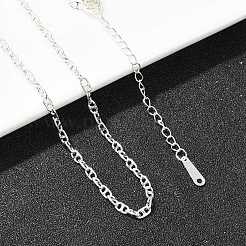 2.5MM Brass Mariner Link Chain Necklaces for Men Women&nbsp;NJEW-L012-11S