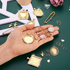 DIY Geometry Charm Brooch Making Kit&nbsp;DIY-FW0001-28