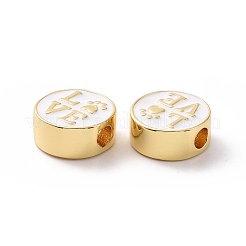 Brass Enamel Beads&nbsp;KK-C004-13G