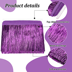Polyester Tinsel Tassel Trimming&nbsp;DIY-WH0430-372C