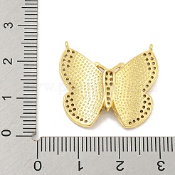 Rack Plating Brass Micro Pave Clear Cubic Zirconia Pendants&nbsp;KK-K341-69G