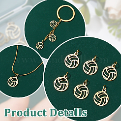 Sports 304 Stainless Steel Charms&nbsp;STAS-WH0043-66A-1