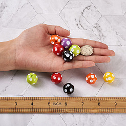 80Pcs 8 Colors Opaque Resin Beads&nbsp;RESI-CW0001-06B