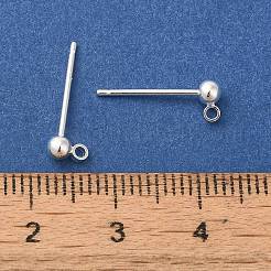 Brass Studs Earrings Finding&nbsp;KK-K383-03A-S