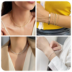 4M 2 Colors Brass Paperclip Chains&nbsp;CHC-TA0001-21