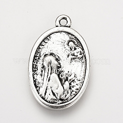 Tibetan Style Alloy Pendants&nbsp;X-TIBE-Q078-09AS-RS