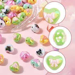 40Pcs UV Plated Acrylic Beads&nbsp;PACR-FS0001-08