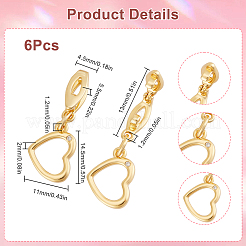 6Pcs Brass Hook Buttons&nbsp;AJEW-SC0003-20