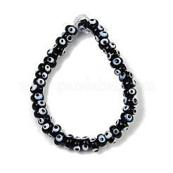 Handmade Evil Eye Lampwork Beads Strands&nbsp;LAMP-A007-02A-04