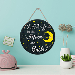 Wooden Hanging Plate&nbsp;HJEW-WH0027-004
