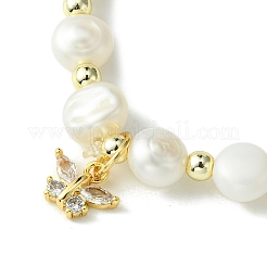 Natural Pearl Beaded Stretch Bracelets&nbsp;BJEW-JB10134