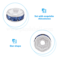 420Pcs 12 Colors Zinc Alloy Rhinestone Spacer Beads&nbsp;FIND-HY0001-83