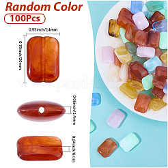 100Pcs Opaque Acrylic Beads&nbsp;MACR-SP0002-21