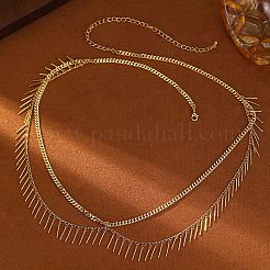 Alloy Tassel Double Layer Waist Belly Chains for Women&nbsp;FS-WG82127-01
