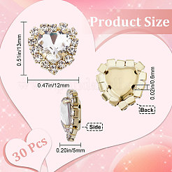 30Pcs Sew on Rhinestone&nbsp;RGLA-GF0001-13B