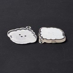 Transparent Acrylic Pendants&nbsp;X-TACR-G038-03B