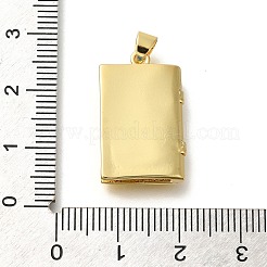Rack Plating Brass Locket Pendants&nbsp;X-KK-Z086-49G