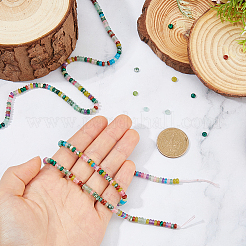2 Strands Dyed Natural White Jade & Natural Red Jasper & Synthetic Malachite Beads Strands&nbsp;G-DC0001-67