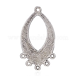 Oval Tibetan Style Alloy Chandelier Links&nbsp;PALLOY-M167-16AS