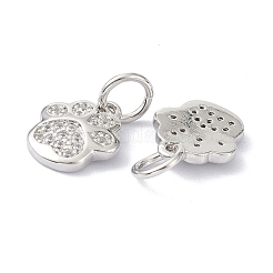 Brass Micro Pave Cubic Zirconia Charms&nbsp;ZIRC-C022-22P