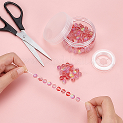 DIY Synthetic Moonstone Beads Stretch Bracelet Making Kits&nbsp;DIY-SC0012-84G