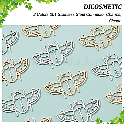 12Pcs 2 Colors 201 Stainless Steel Pendants&nbsp;STAS-DC0012-20