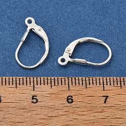 925 Sterling Silver Leverback Hoop Earrings&nbsp;STER-L054-54S