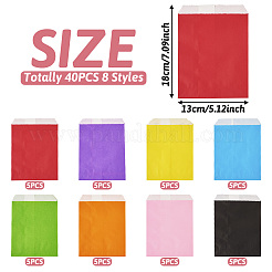 40Pcs 8 Colors Eco-Friendly Kraft Paper Bags&nbsp;AJEW-TA0001-70