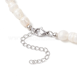 Natural Cultured Freshwater Pearl Rice Beaded Necklaces for Women&nbsp;NJEW-JN05337-02