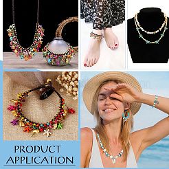 DIY Ocean Theme Natural Cowrie Shell & Synthetic Turquoise Beads Jewelry Making Findings Kits&nbsp;DIY-PH0028-49