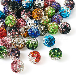 40Pcs 10 Colors Round Handmade Pave Disco Ball Beads&nbsp;RB-TA0001-13