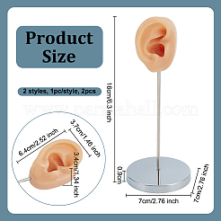 2 Bags 2 Styles Silicone Ear Shaped Earring Display Stands&nbsp;EDIS-OC0001-09A