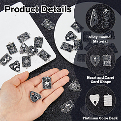 28Pcs 14 Styles Alloy Enamel Pendants&nbsp;ENAM-HS0001-12