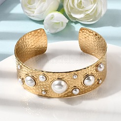 304 Stainless Steel Open Cuff Bangles&nbsp;BJEW-K264-05G