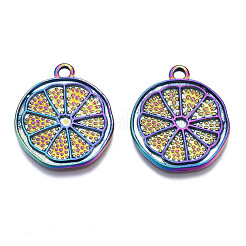 Rainbow Color Alloy Pendants Enamel Settings&nbsp;PALLOY-S180-312