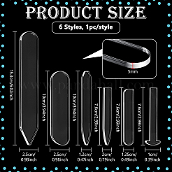 6Pcs 6 Styles Acrylic Drawing Template&nbsp;AJEW-BC0009-05