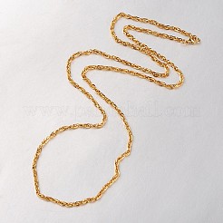 Boy's 304 Stainless Steel Long Double Link Chain Necklaces&nbsp;STAS-L127-11