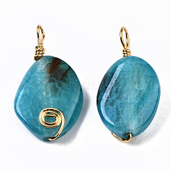 Natural Crackle Agate Pendants&nbsp;G-S359-267