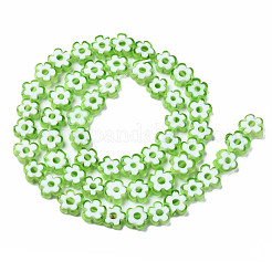 Handmade Millefiori Glass Bead Strands&nbsp;LAMP-J035-8mm-24