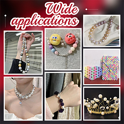 60Pcs 4 Colors Resin Imitation Pearl Beads&nbsp;RESI-PH0001-92