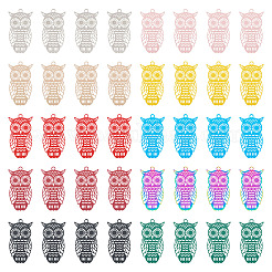 40Pcs 10 Colors Spray Painted 430 & 201 Stainless Steel Filigree Pendants&nbsp;STAS-TA0001-98