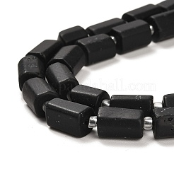 Frosted Natural Black Tourmaline Beads Strands&nbsp;G-G068-A26-01