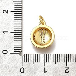 Brass Micro Pave Cubic Zirconia Pendants&nbsp;KK-D339-07G