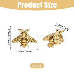 30Pcs Alloy Bees Lapel Pin&nbsp;JEWB-CA0001-80