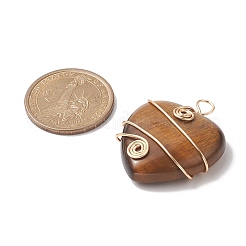 Natural Mixed Stone Copper Wire Wrapped Pendants&nbsp;PALLOY-JF02042