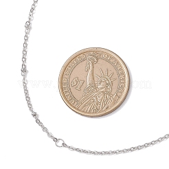 304 Stainless Steel Cable Chain Satellite Chain Necklaces for Women&nbsp;NJEW-JN05554