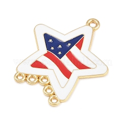 Independence Day Alloy Enamel Flag Chandelier Component Links&nbsp;FIND-E052-01B-G