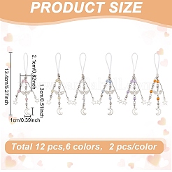 Alloy & Acrylic Mobile Straps&nbsp;HJEW-GO00063